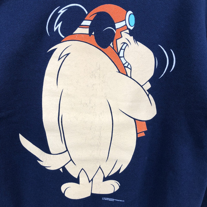 90'S Fruit of the Loom Wacky Races Muttley Character Sweatshirt (Made in USA) cotton navy blue type Vintage Second Hand