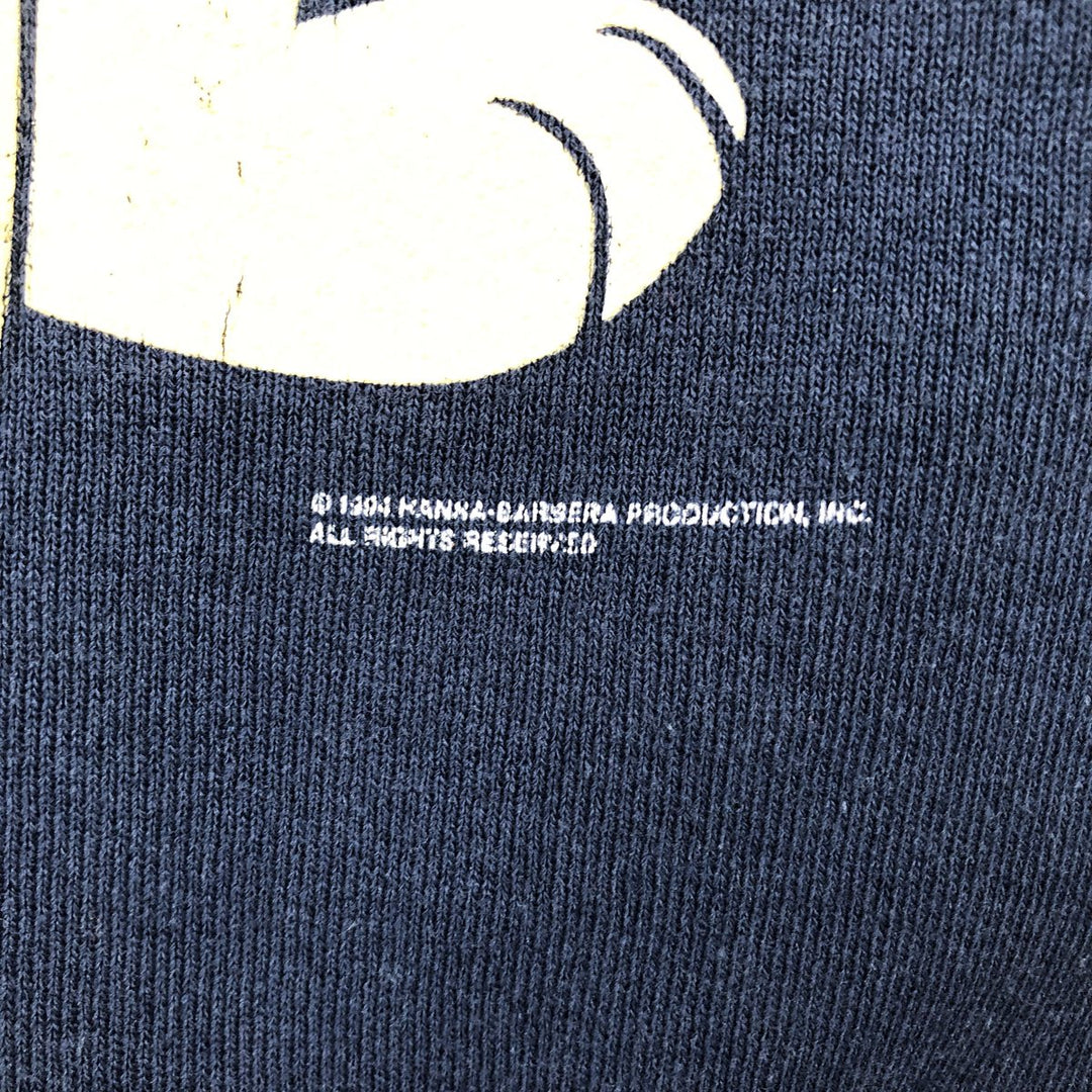 90'S Fruit of the Loom Wacky Races Muttley Character Sweatshirt (Made in USA) cotton navy blue type Vintage Second Hand
