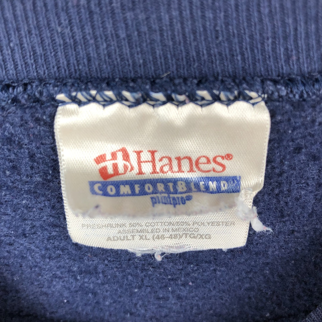 90s-00'S Hanes Comfort Blend Betty Boop character sweatshirt, men's size XL equivalent. cotton navy blue type Vintage Second Hand