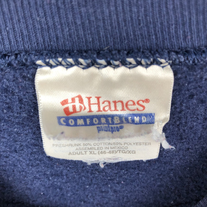 90s-00'S Hanes Comfort Blend Betty Boop character sweatshirt, men's size XL equivalent. cotton navy blue type Vintage Second Hand