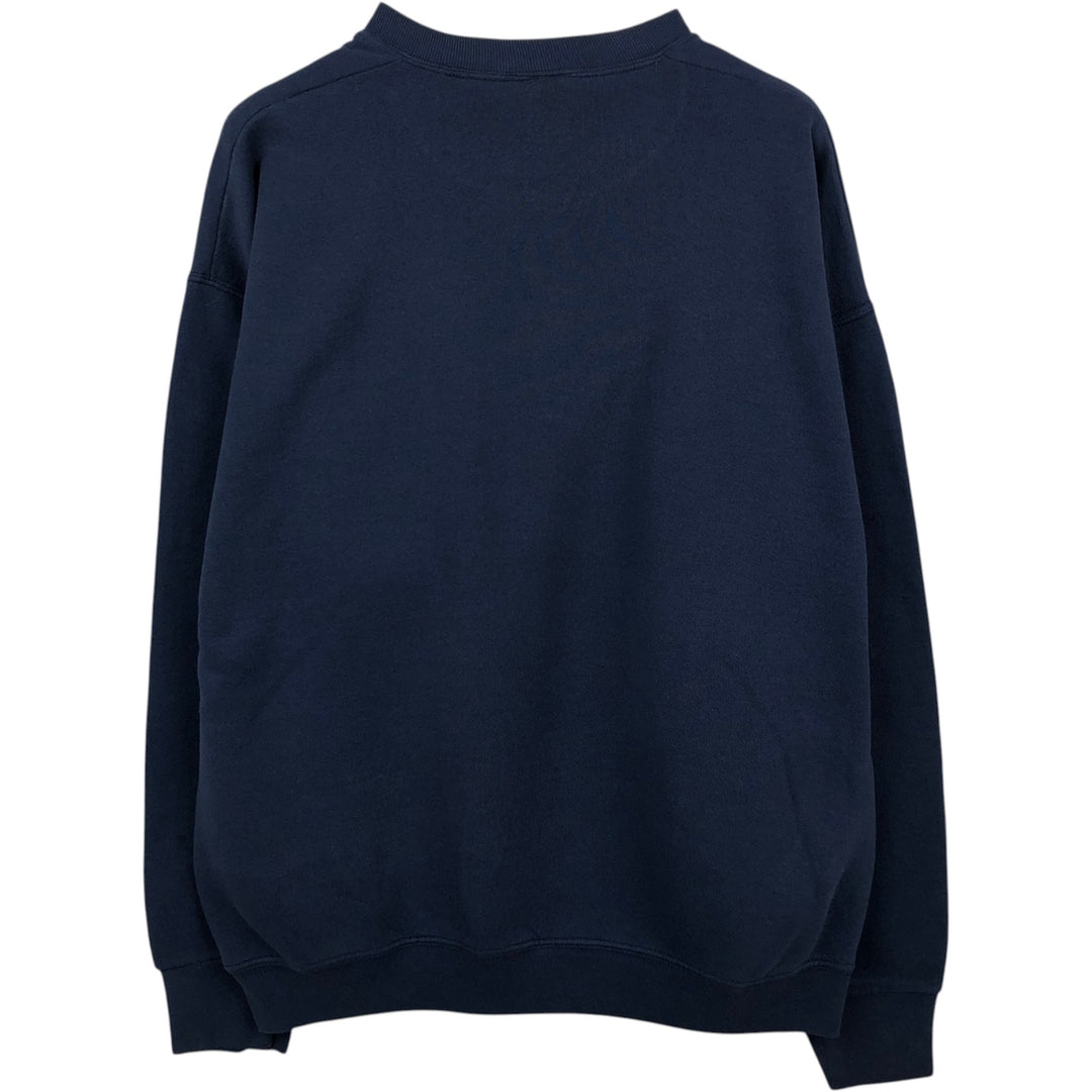 90'S Looney Tunes Tweety character sweatshirt, men's size XL (approx.) cotton navy blue type Vintage Second Hand