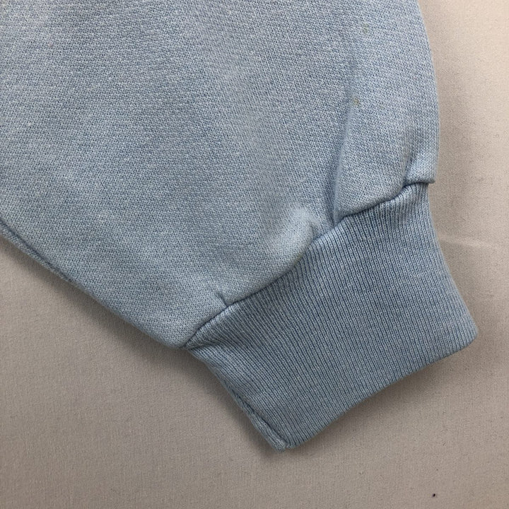 80'S Disney CHARACTER FASHIONS Mickey Mouse Character Sweatshirt, Made in USA, Men's Size XL (approx.) polyester Blue type light blue Vintage Second Hand