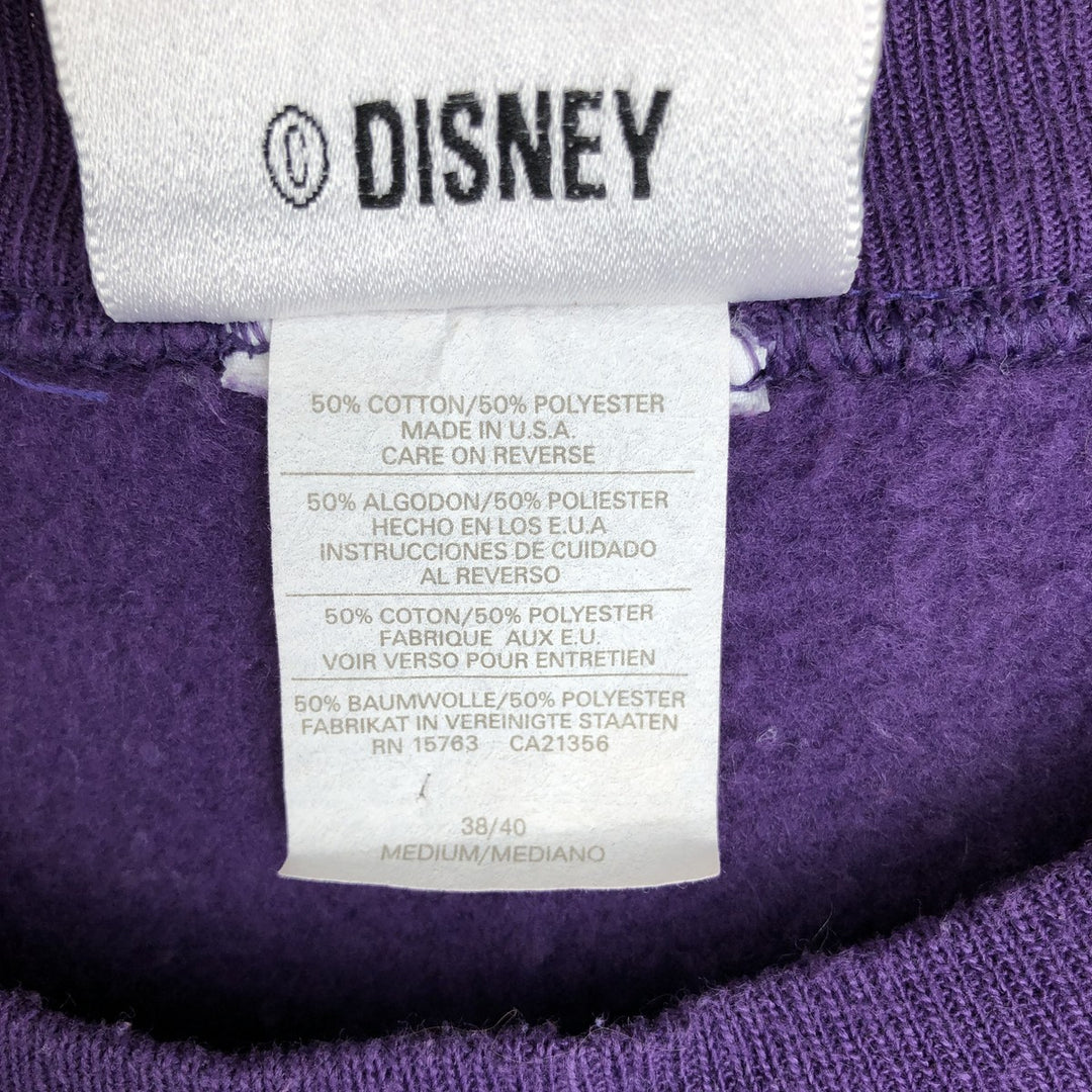 90'S THE DISNEY STORE Snow White and the Seven Dwarfs Dopey Character Sweatshirt, Made in USA, Men's Size M (approx.) cotton purple type Vintage Second Hand