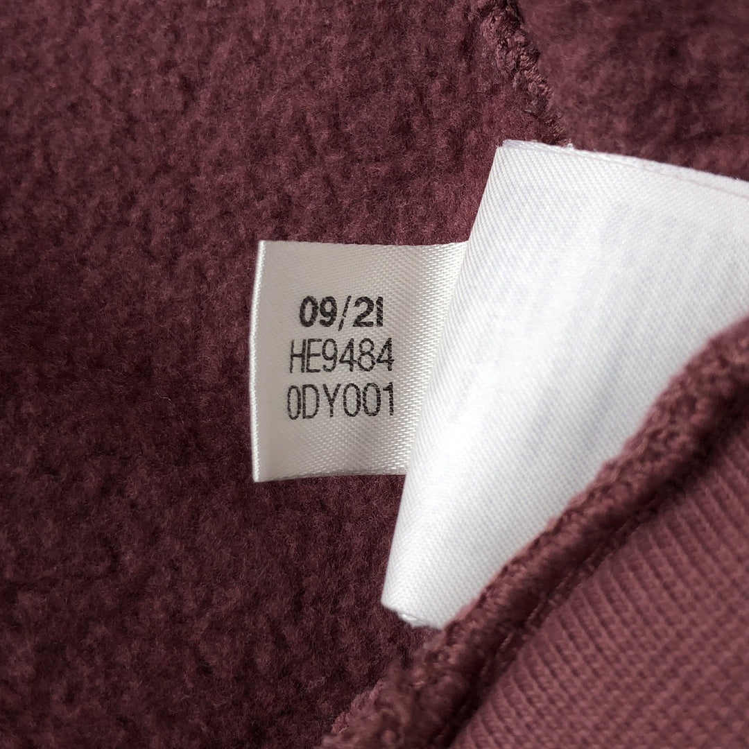 Adidas logo sweatshirt, men's size M cotton Red type red-purple Vintage Second Hand