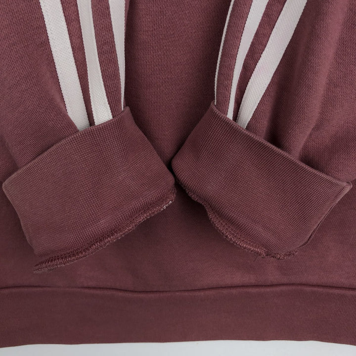 Adidas logo sweatshirt, men's size M cotton Red type red-purple Vintage Second Hand