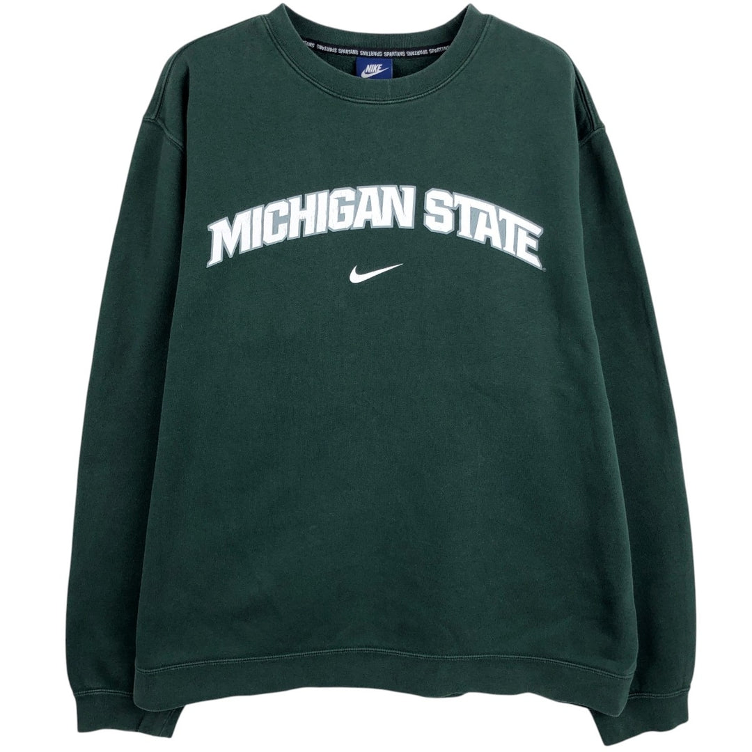 Nike logo sweatshirt, sweatshirt, men's size XL cotton green type Vintage Second Hand