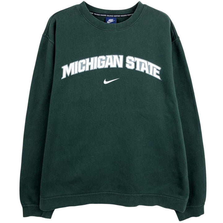 Nike logo sweatshirt, sweatshirt, men's size XL cotton green type Vintage Second Hand