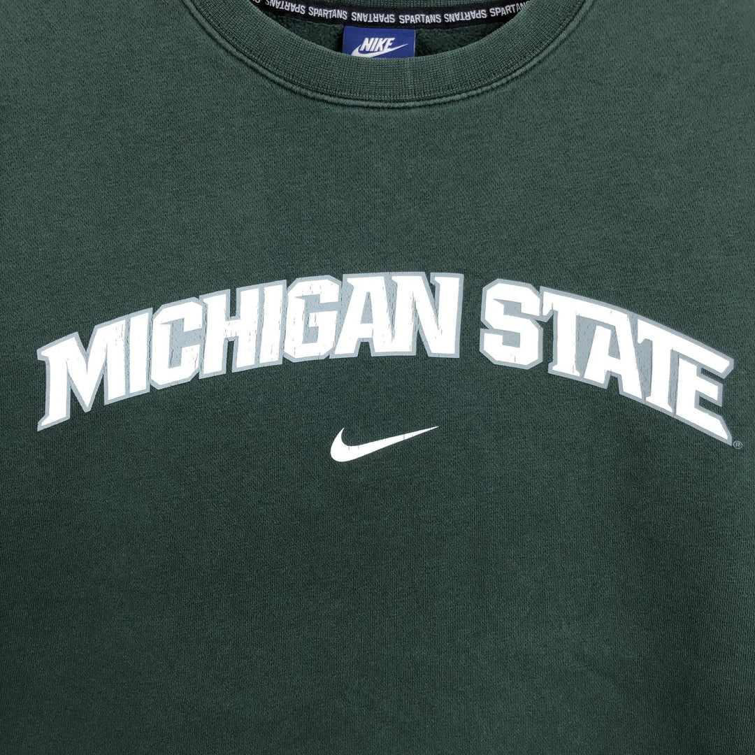 Nike logo sweatshirt, sweatshirt, men's size XL cotton green type Vintage Second Hand