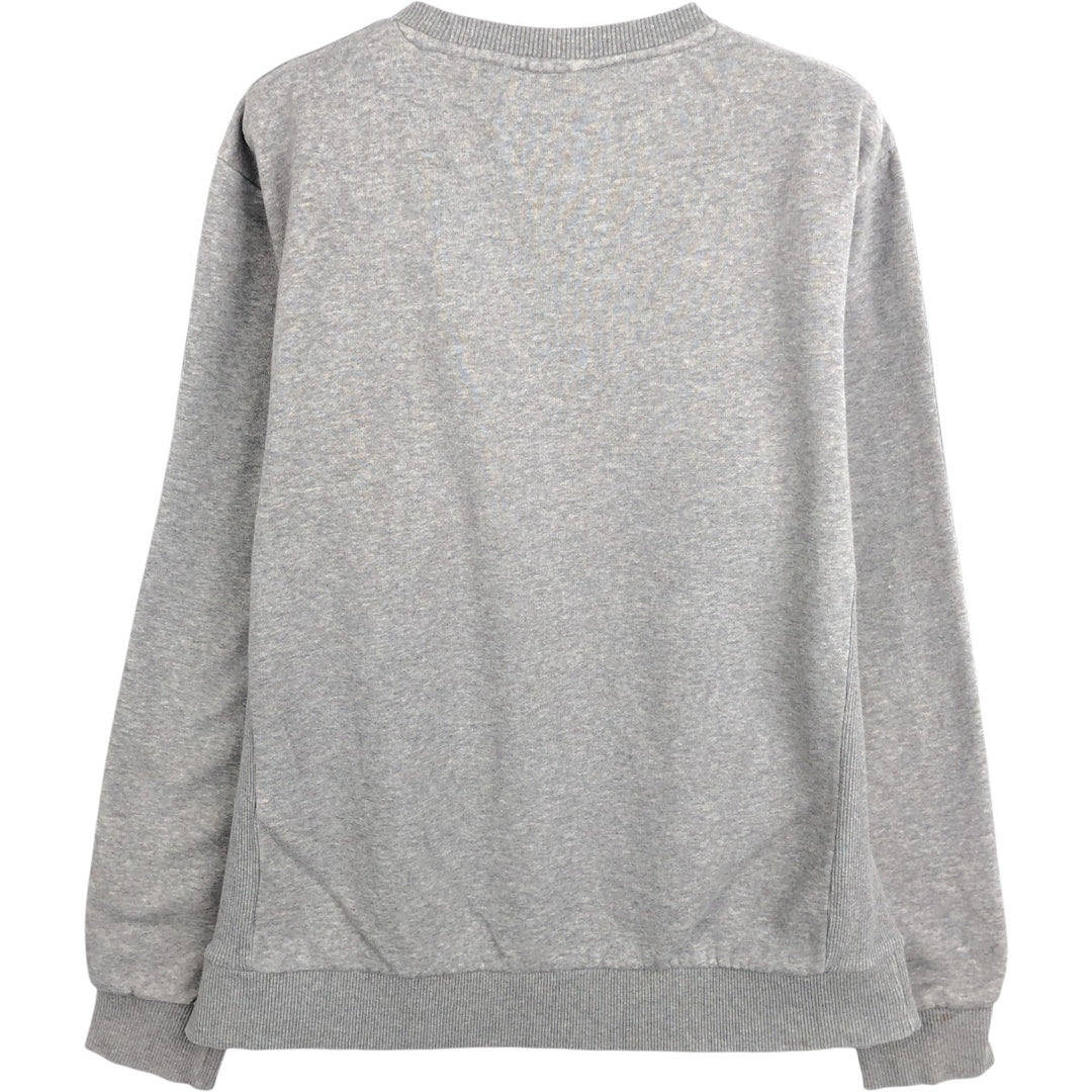 Adidas logo sweatshirt, men's size M cotton gray type Vintage Second Hand