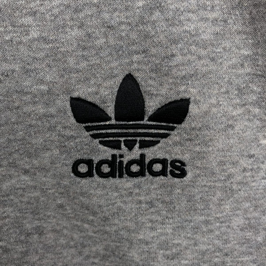Adidas logo sweatshirt, men's size M cotton gray type Vintage Second Hand