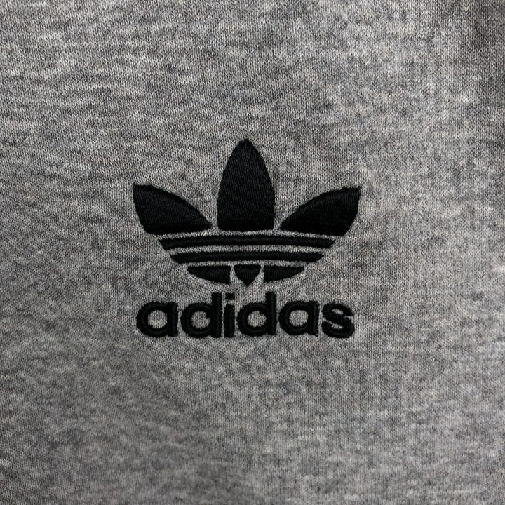Adidas logo sweatshirt, men's size M cotton gray type Vintage Second Hand