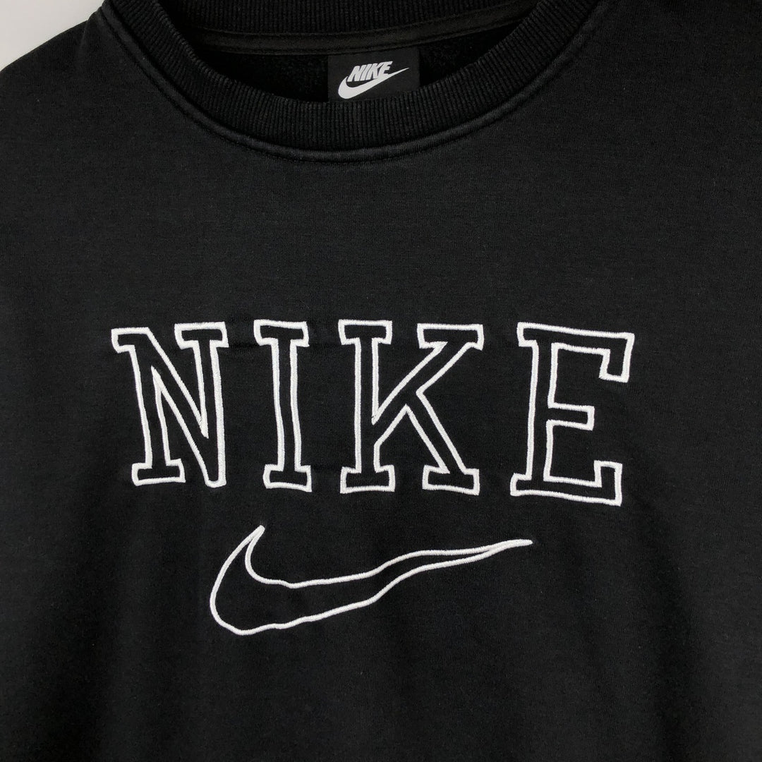 Nike logo sweatshirt, sweatshirt, men's size XL cotton black type Vintage Second Hand