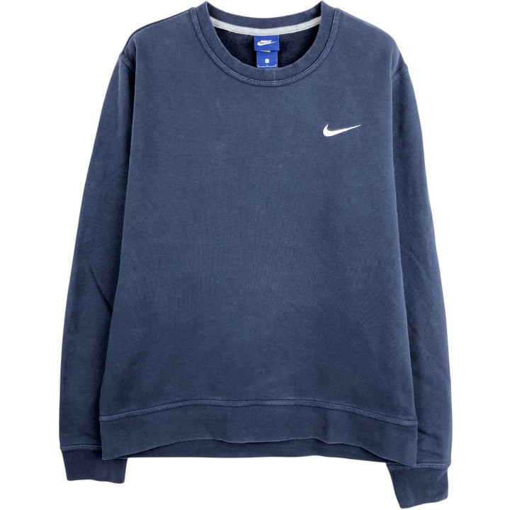 Nike logo sweatshirt, size L, men's cotton navy blue type Vintage Second Hand