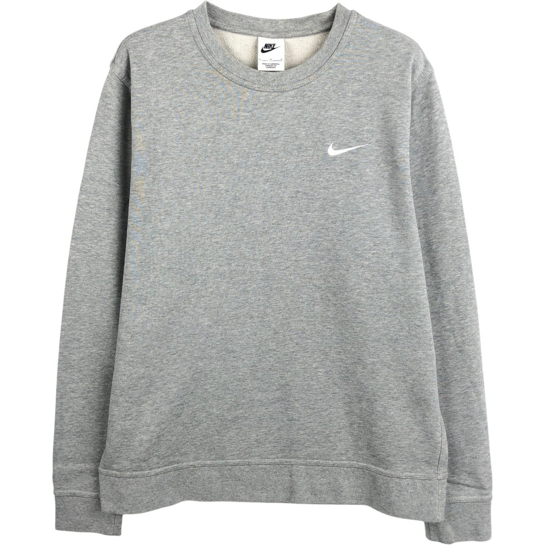 Nike One Point Logo Sweatshirt, Trainer, Men's Size L cotton gray type Vintage Second Hand