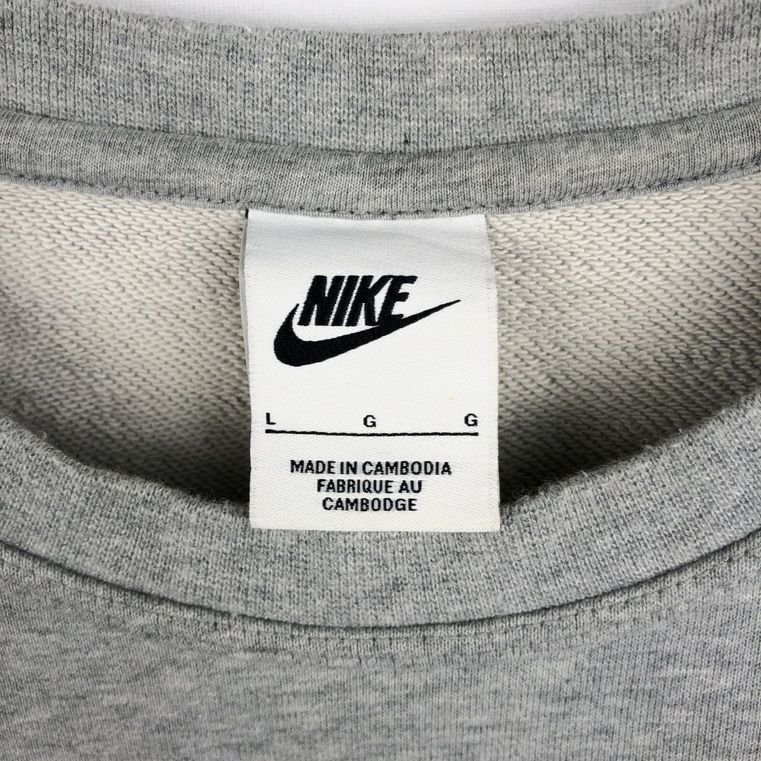 Nike One Point Logo Sweatshirt, Trainer, Men's Size L cotton gray type Vintage Second Hand