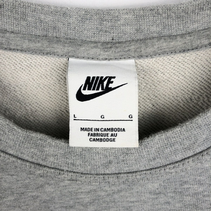 Nike One Point Logo Sweatshirt, Trainer, Men's Size L cotton gray type Vintage Second Hand