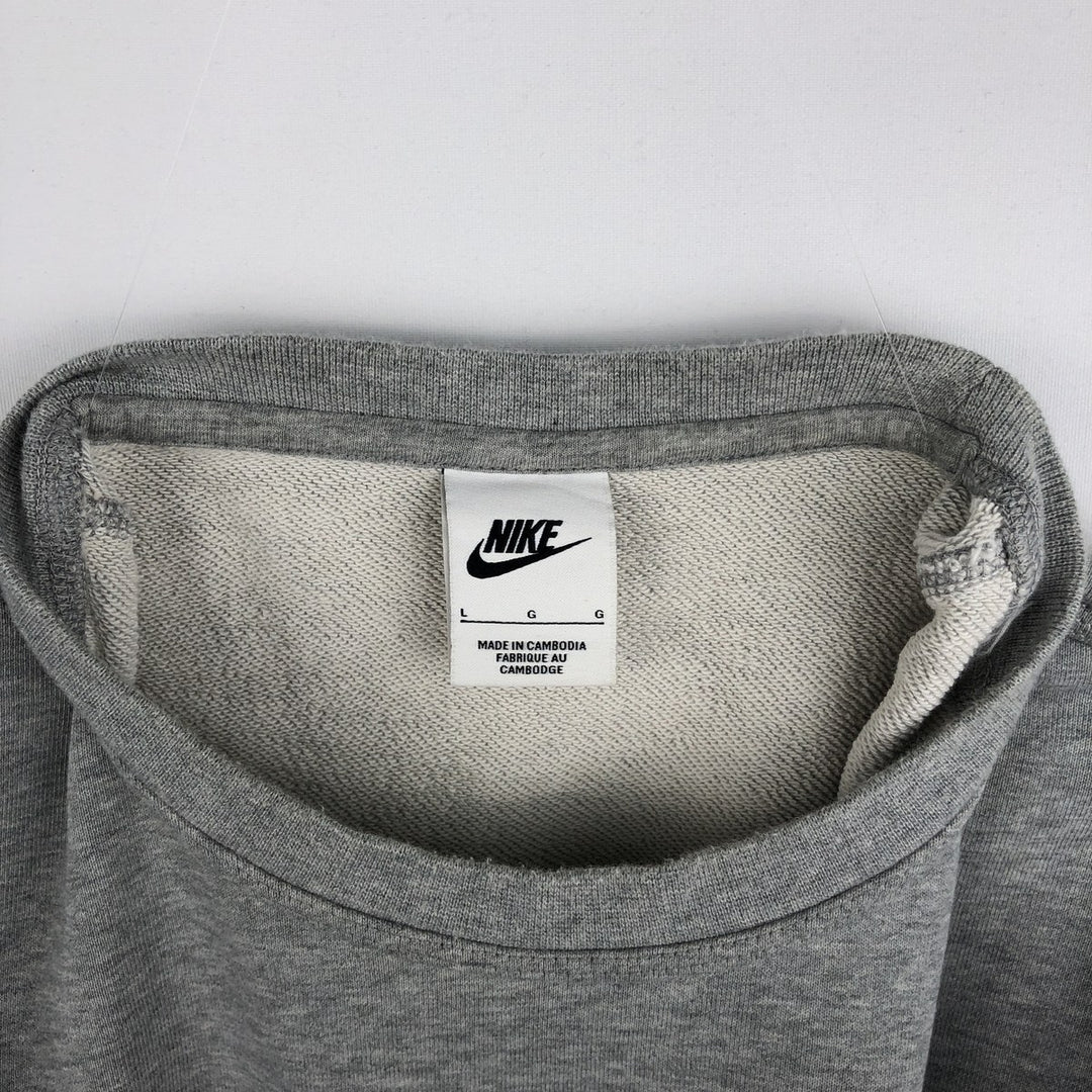 Nike One Point Logo Sweatshirt, Trainer, Men's Size L cotton gray type Vintage Second Hand