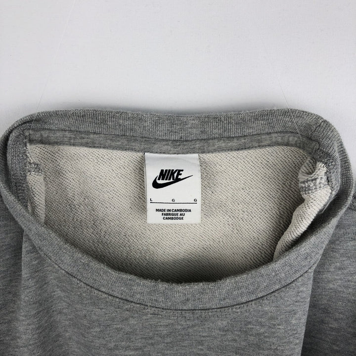 Nike One Point Logo Sweatshirt, Trainer, Men's Size L cotton gray type Vintage Second Hand
