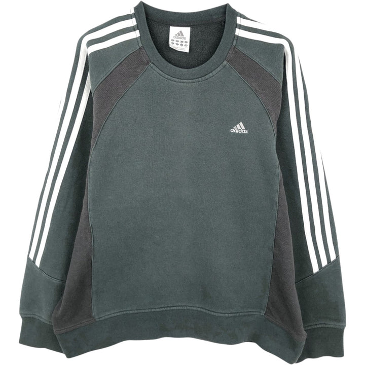 2000'S Adidas One-Point Logo Sweatshirt, Men's Size Small cotton Green type dark green Vintage Second Hand