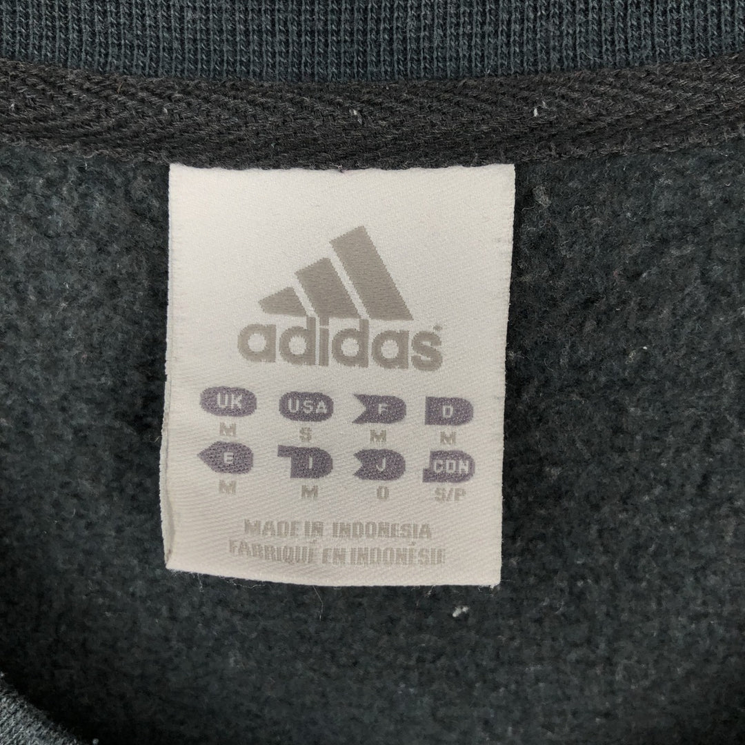 2000'S Adidas One-Point Logo Sweatshirt, Men's Size Small cotton Green type dark green Vintage Second Hand