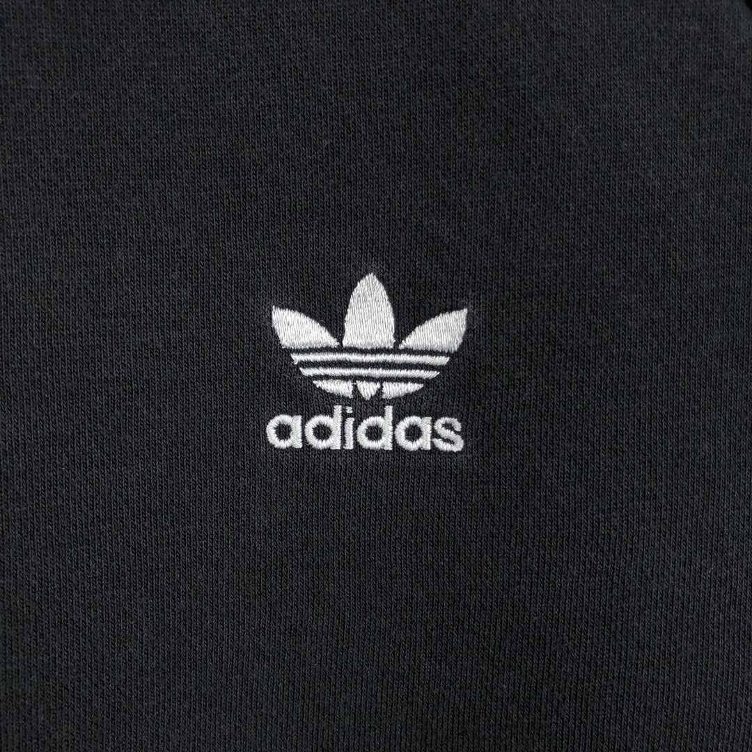 Adidas One Point Logo Sweatshirt Trainer Men's M Size cotton black type Vintage Second Hand