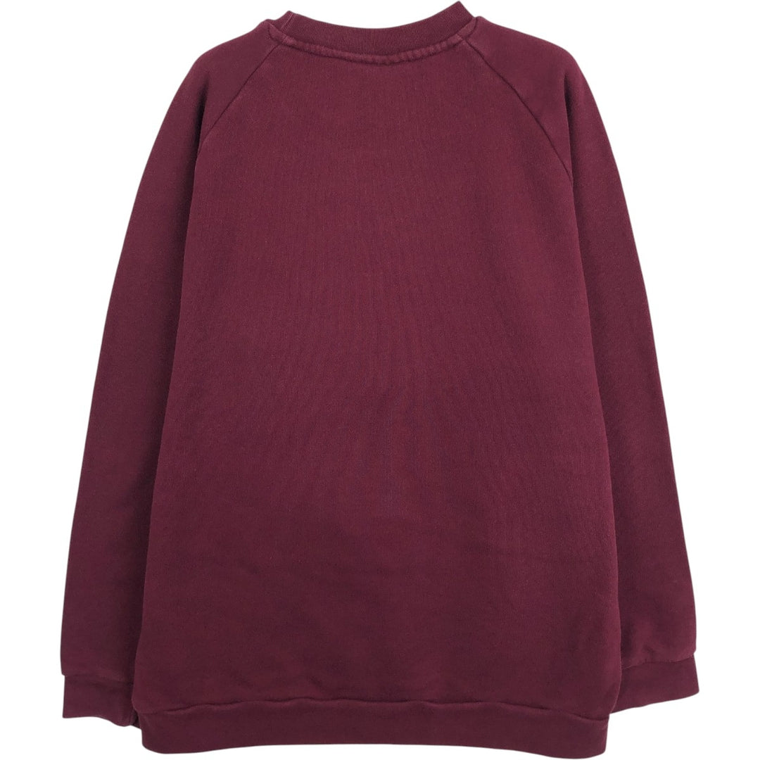 Adidas logo sweatshirt, men's size L cotton Red type red-purple Vintage Second Hand