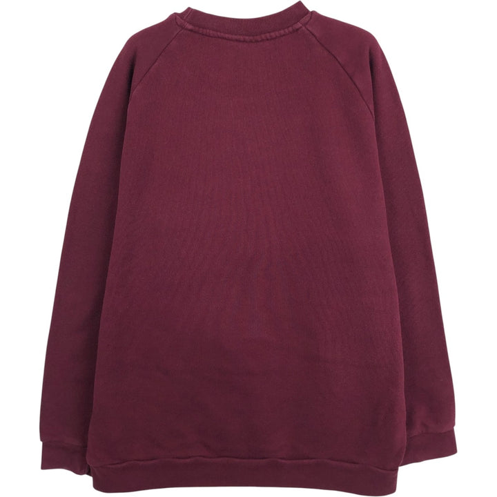 Adidas logo sweatshirt, men's size L cotton Red type red-purple Vintage Second Hand