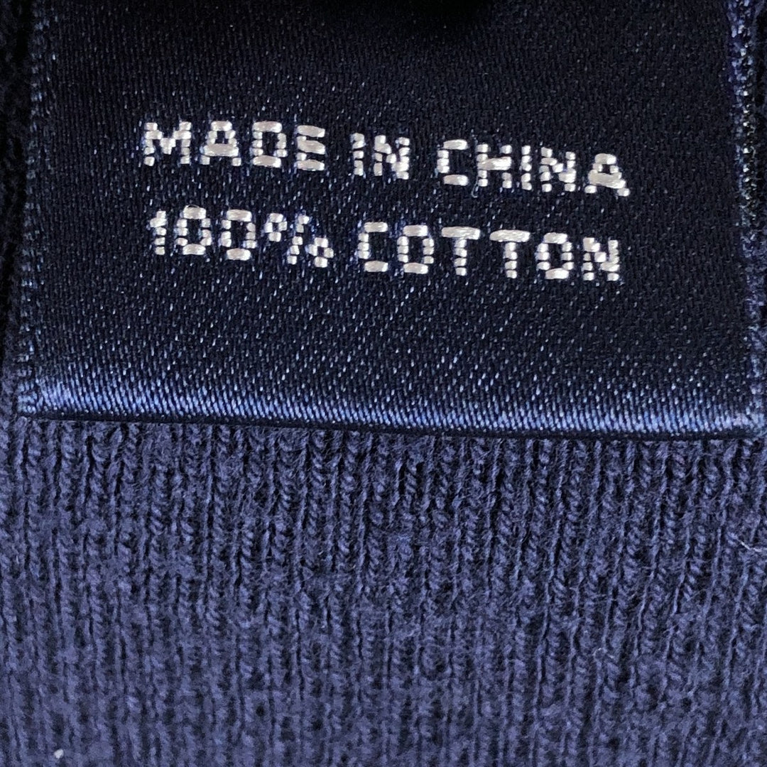 Ralph Lauren RALPH LAUREN SPORT V-neck cotton vest, women's size M (approx.) cotton navy blue type Vintage Second Hand