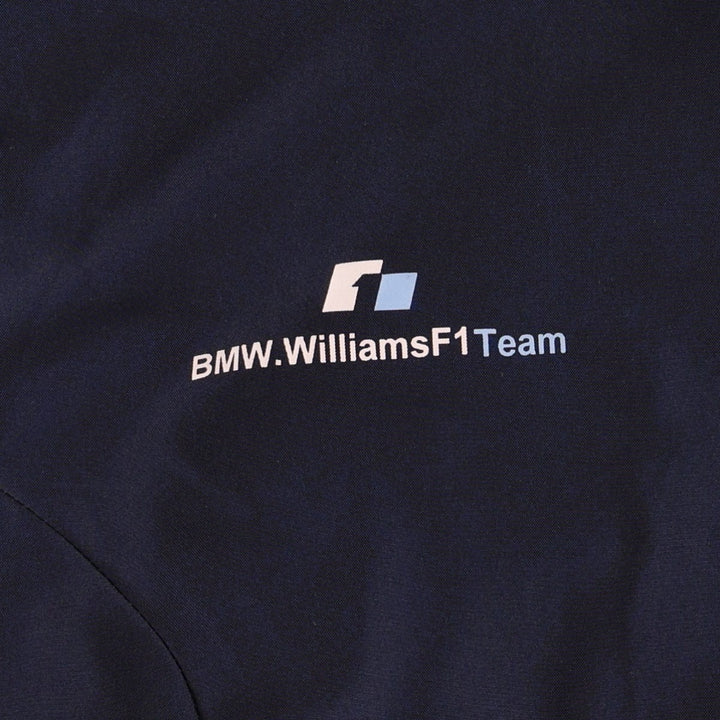 2000'S Puma BMW Williams F1 Team Hooded Warm-up Vest (Women's Size M) polyester navy blue type Vintage Second Hand