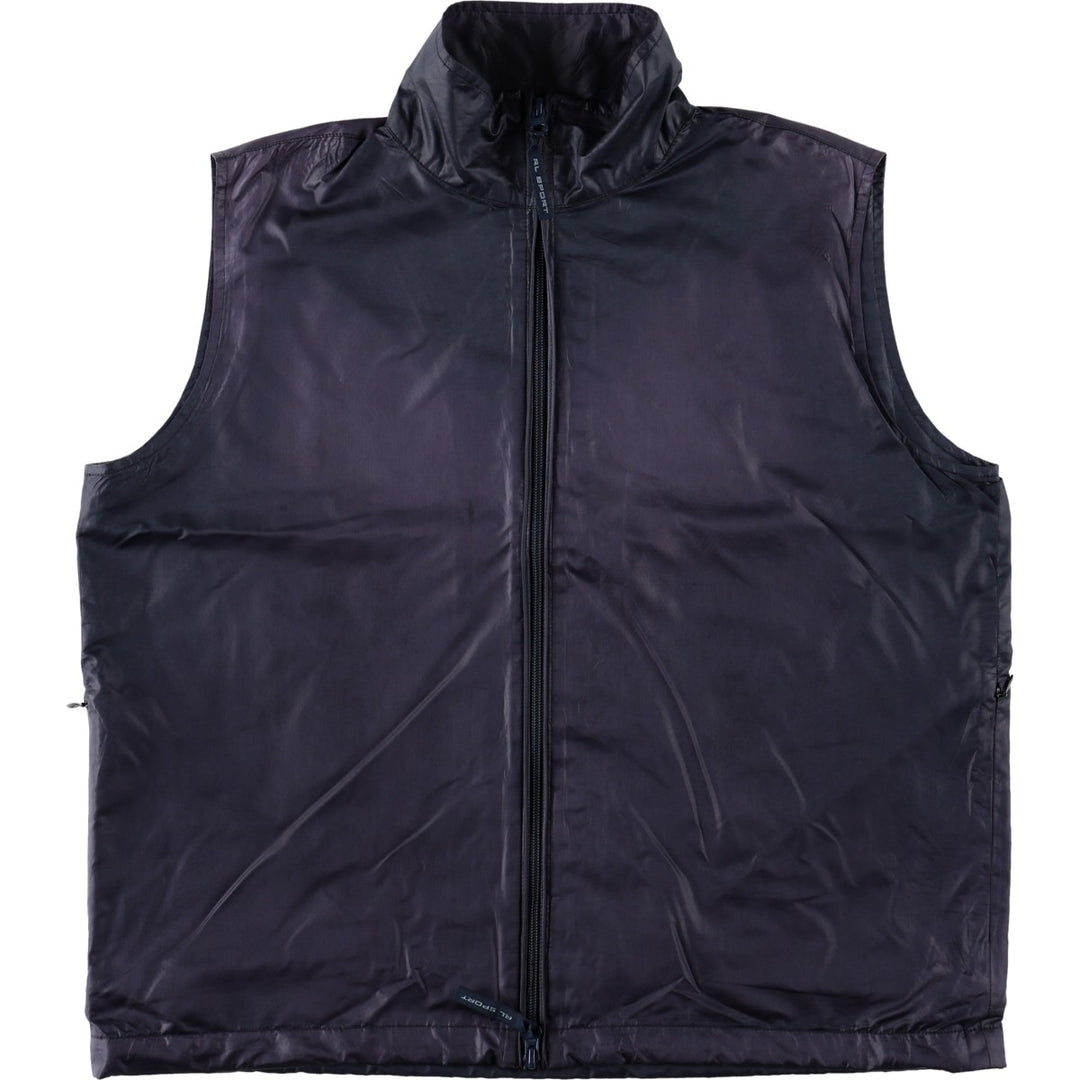 Ralph Lauren RALPH LAUREN SPORT Warm-up Vest, Women's Size L (approx.) polyester navy blue type Vintage Second Hand