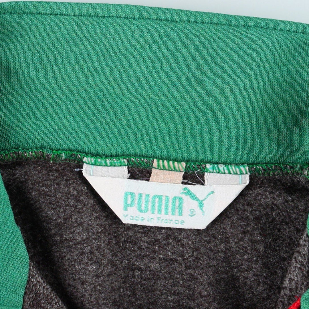 Vintage 70s-80'S Puma Half-Zip Sweatshirt, Made in France, Men's Size M (approx.) acrylic gray type Vintage Second Hand