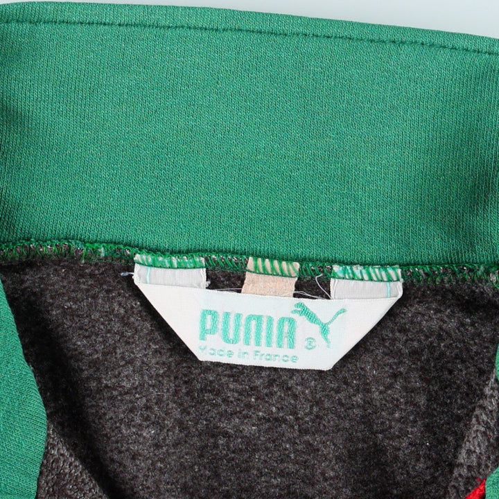 Vintage 70s-80'S Puma Half-Zip Sweatshirt, Made in France, Men's Size M (approx.) acrylic gray type Vintage Second Hand