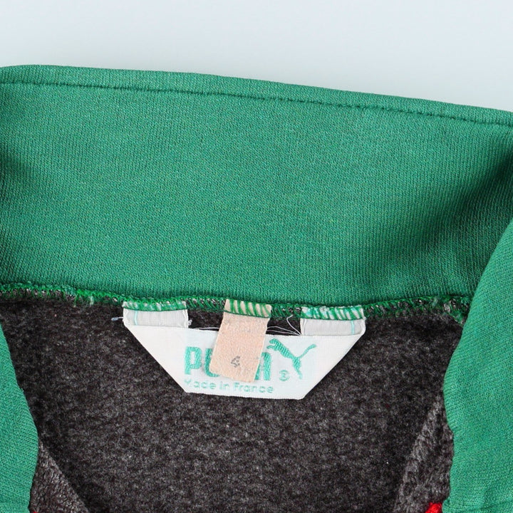 Vintage 70s-80'S Puma Half-Zip Sweatshirt, Made in France, Men's Size M (approx.) acrylic gray type Vintage Second Hand