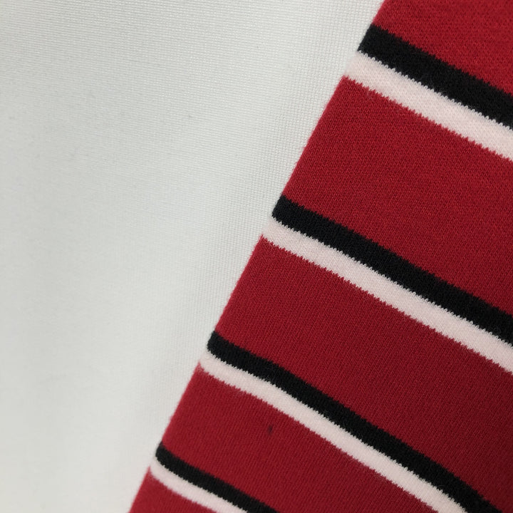 Ralph Lauren POLO RALPH LAUREN Striped Pattern Half-Zip Sweatshirt (Women's Size M) cotton tricolor color Vintage Second Hand
