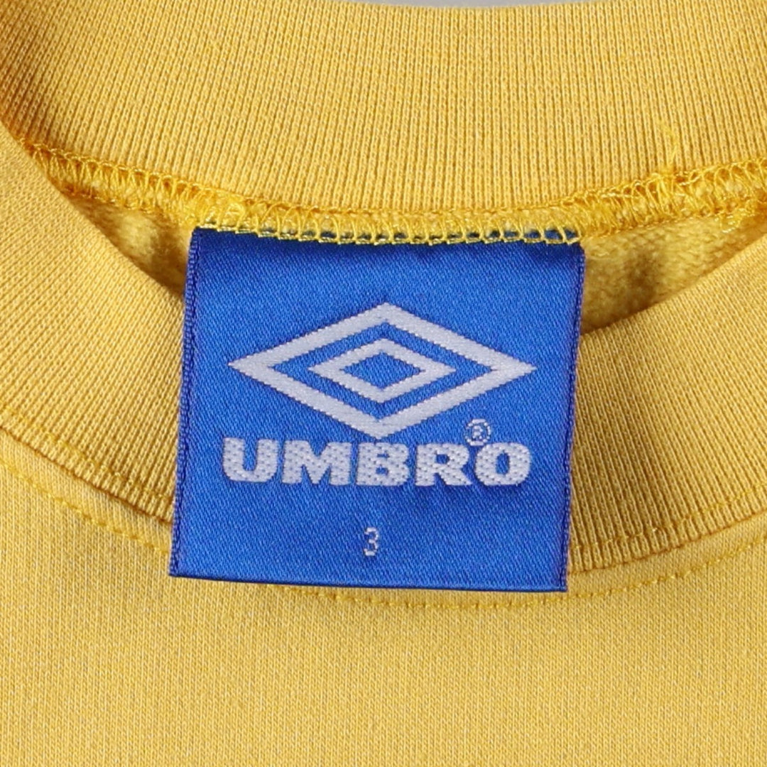 90'S Umbro Blue Tag Logo Sweatshirt, Men's Size L (approx.), Vintage cotton yellow type Vintage Second Hand