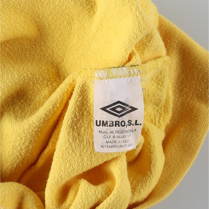90'S Umbro Blue Tag Logo Sweatshirt, Men's Size L (approx.), Vintage cotton yellow type Vintage Second Hand