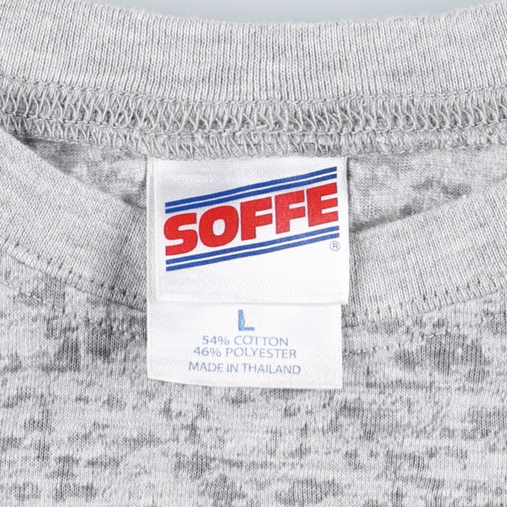 SOFFE all-over print T-shirt, women's size L (equivalent) cotton gray type Vintage Second Hand