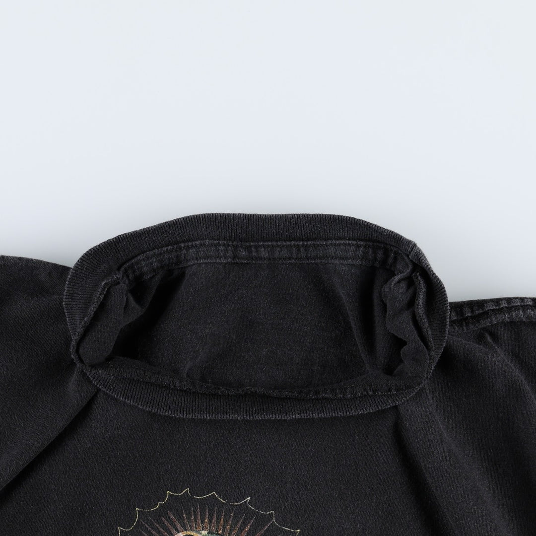 Our Lady of Guadalupe print T-shirt, women's size L (approx.) unclear black type Vintage Second Hand