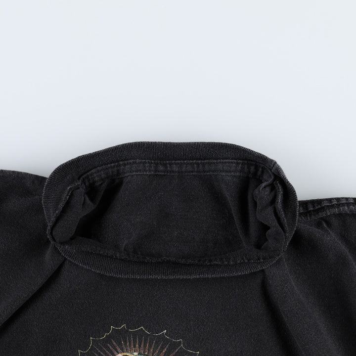 Our Lady of Guadalupe print T-shirt, women's size L (approx.) unclear black type Vintage Second Hand