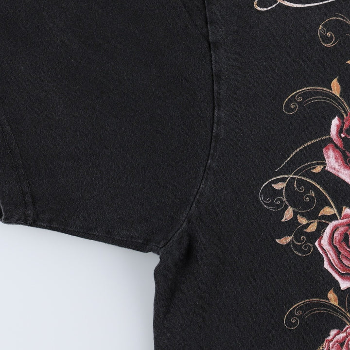 Our Lady of Guadalupe print T-shirt, women's size L (approx.) unclear black type Vintage Second Hand