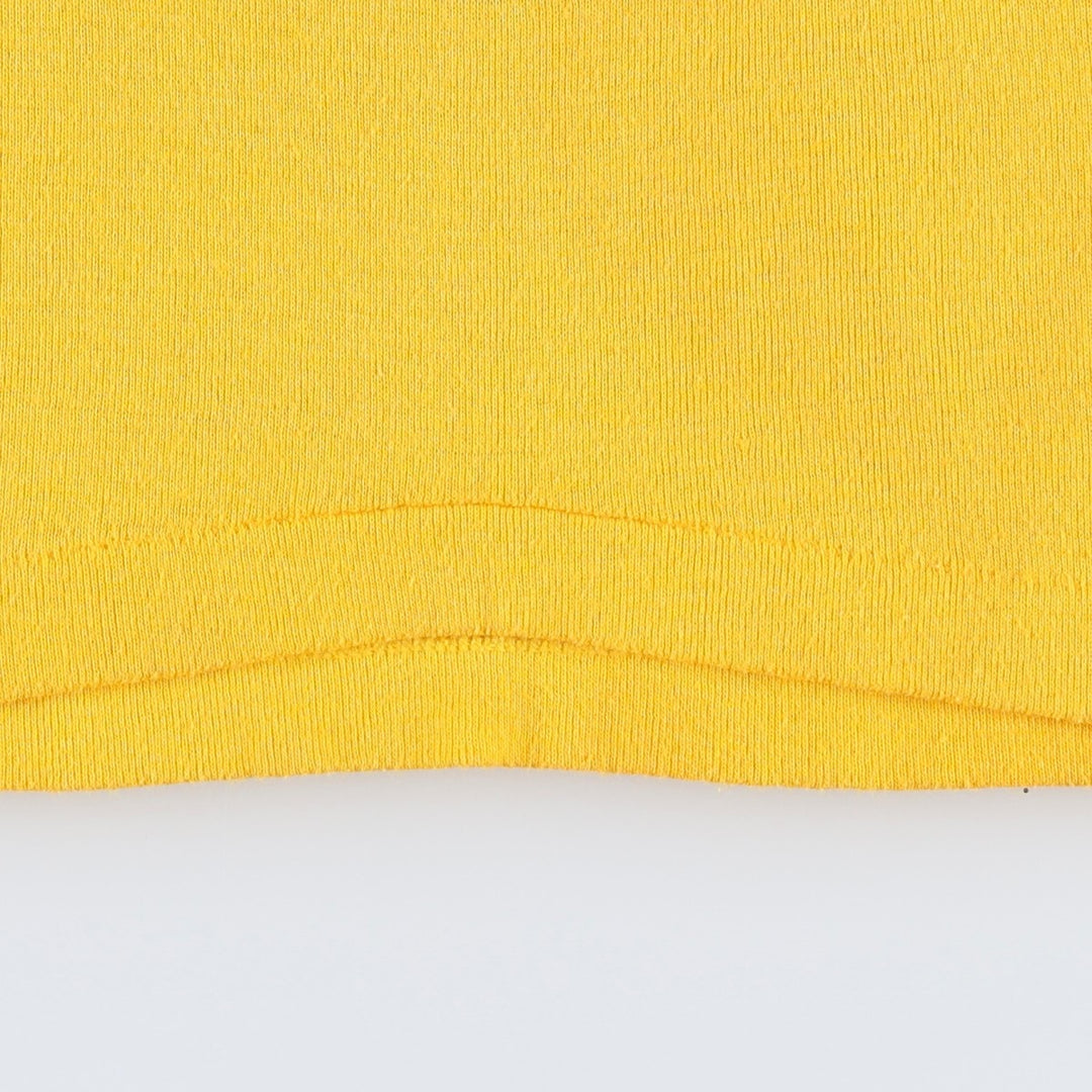 ~80'S Sportsman Smile Print T-Shirt, Women's Size S (Equivalent), Vintage unclear yellow type Vintage Second Hand