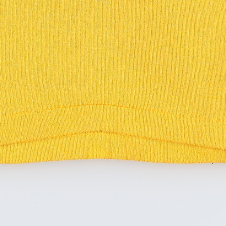 ~80'S Sportsman Smile Print T-Shirt, Women's Size S (Equivalent), Vintage unclear yellow type Vintage Second Hand