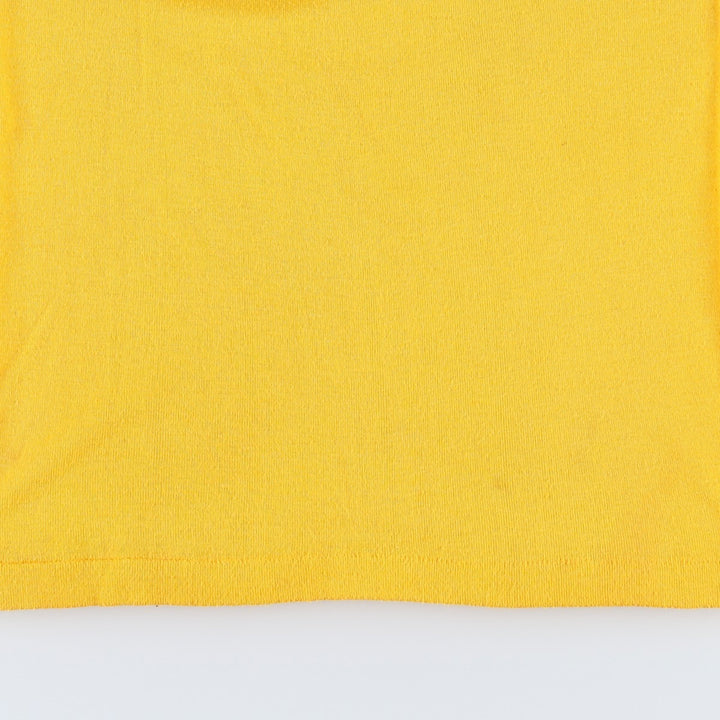 ~80'S Sportsman Smile Print T-Shirt, Women's Size S (Equivalent), Vintage unclear yellow type Vintage Second Hand