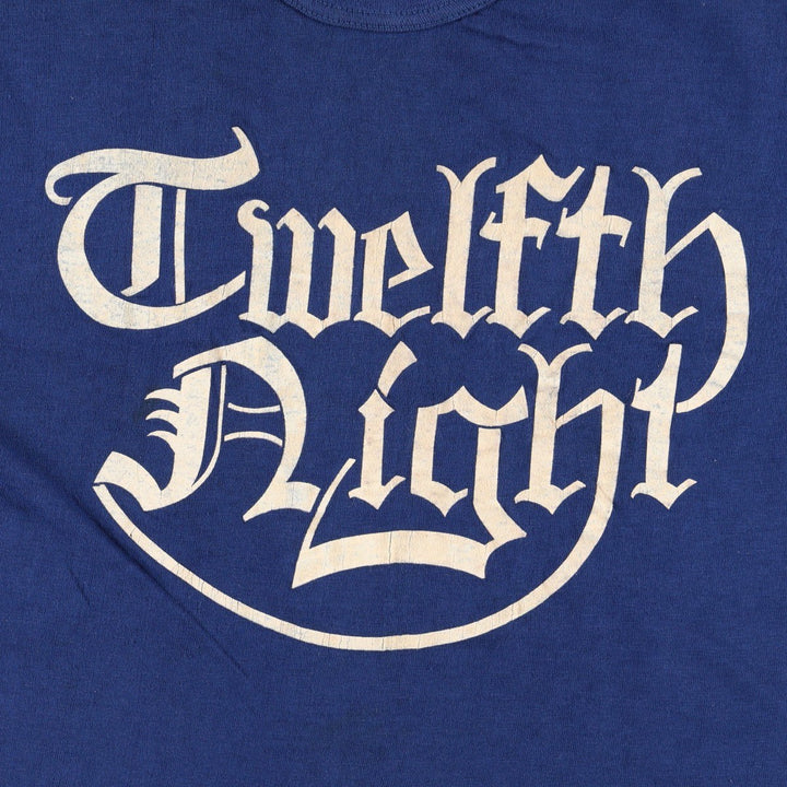 ~80'S TIGER BRAND Print T-Shirt, Made in Canada, Women's Size S (approx.) cotton navy blue type Vintage Second Hand