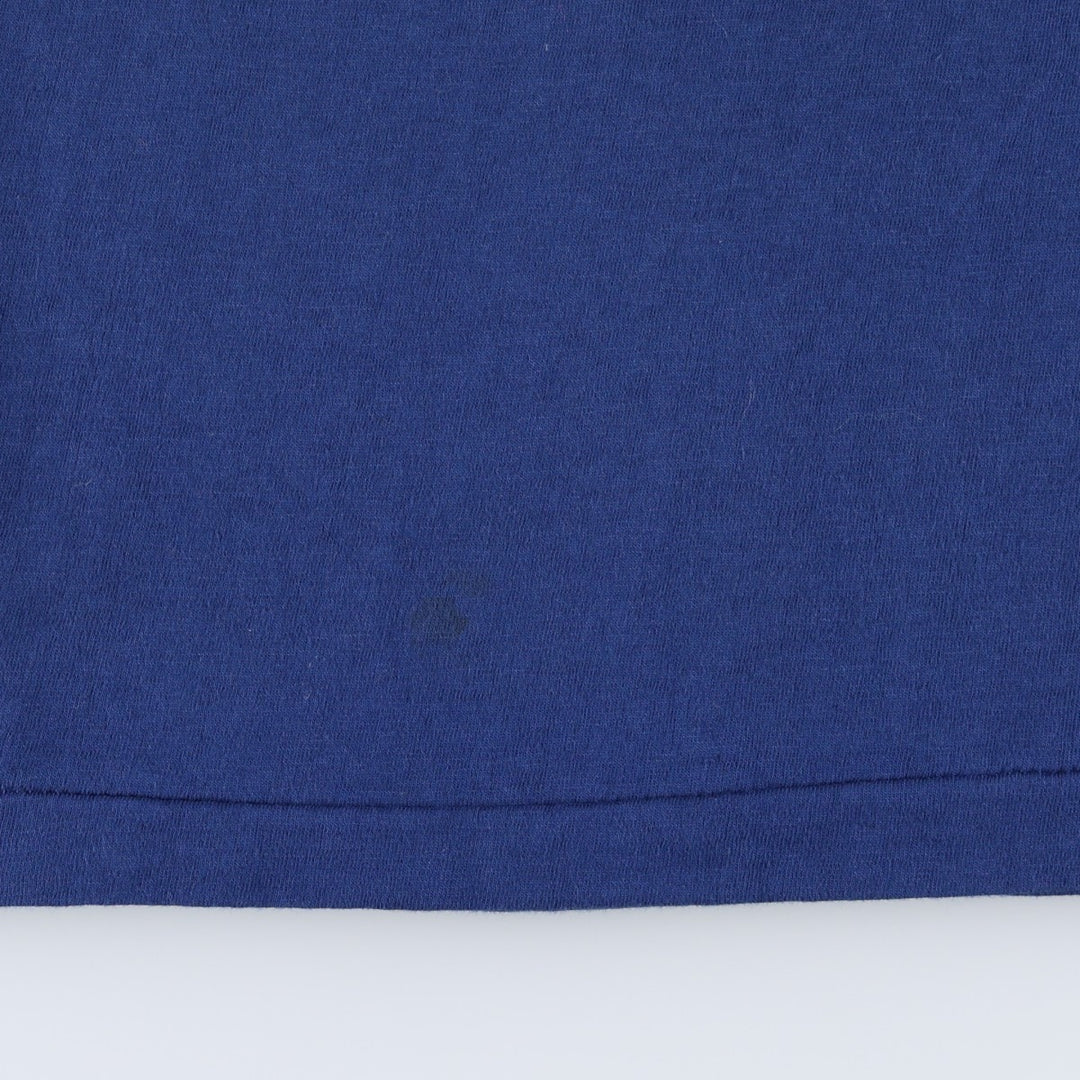 ~80'S TIGER BRAND Print T-Shirt, Made in Canada, Women's Size S (approx.) cotton navy blue type Vintage Second Hand