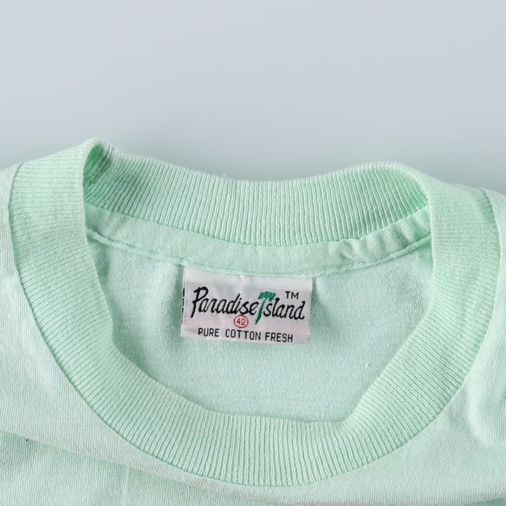 90'S Paradise Island Print T-Shirt, Women's Size M (approx.), Vintage cotton Mint green Vintage Second Hand