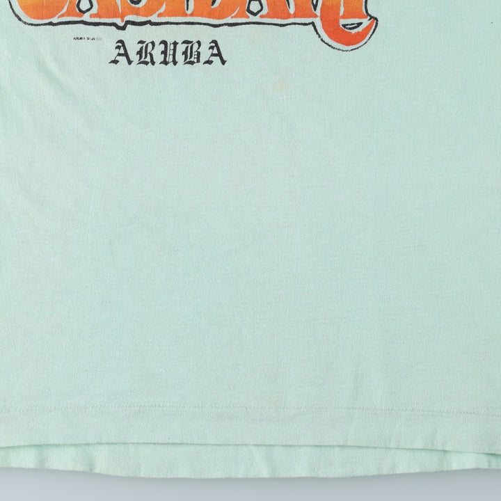 90'S Paradise Island Print T-Shirt, Women's Size M (approx.), Vintage cotton Mint green Vintage Second Hand
