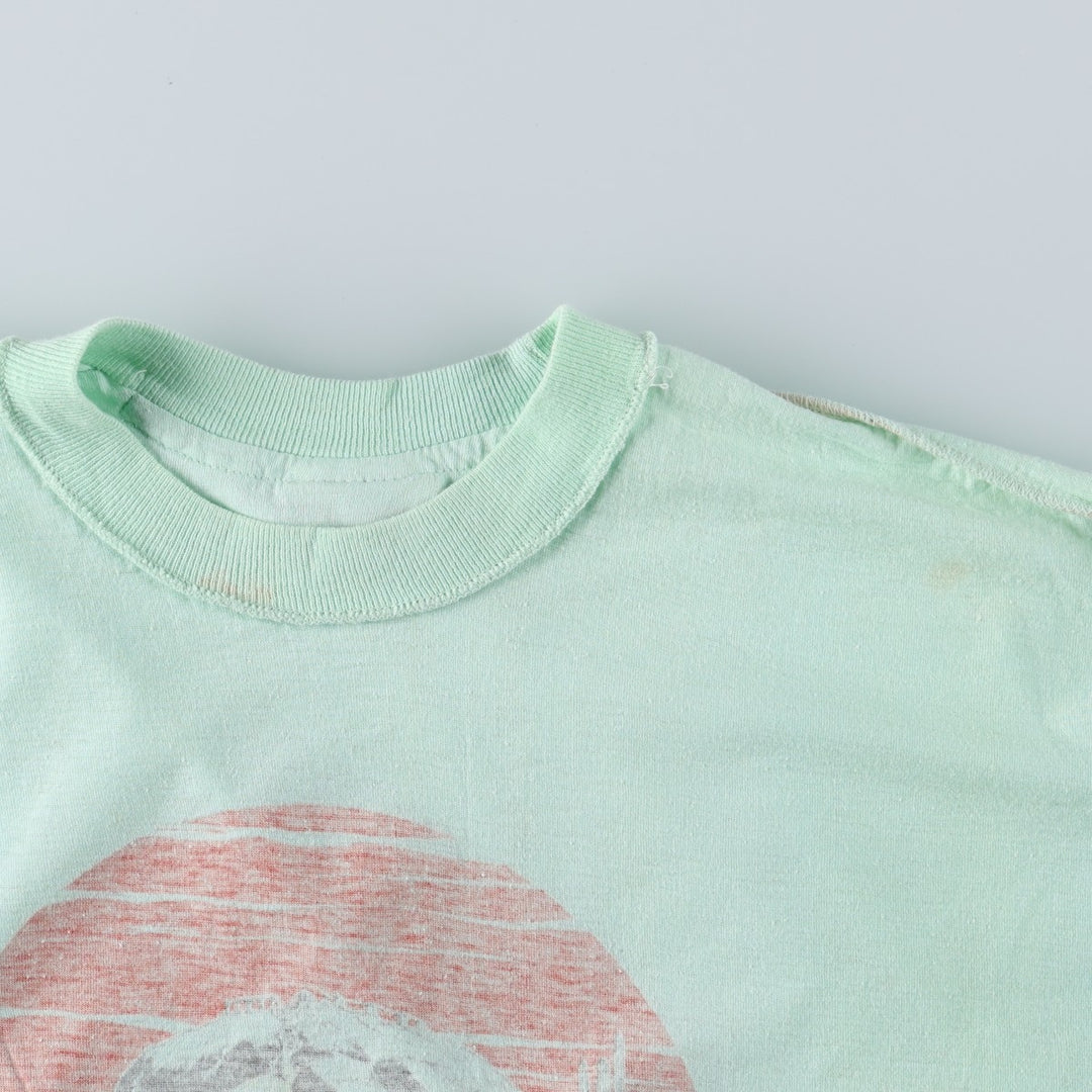 90'S Paradise Island Print T-Shirt, Women's Size M (approx.), Vintage cotton Mint green Vintage Second Hand