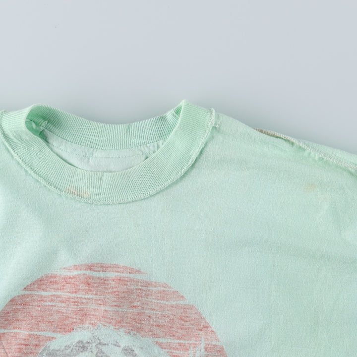 90'S Paradise Island Print T-Shirt, Women's Size M (approx.), Vintage cotton Mint green Vintage Second Hand