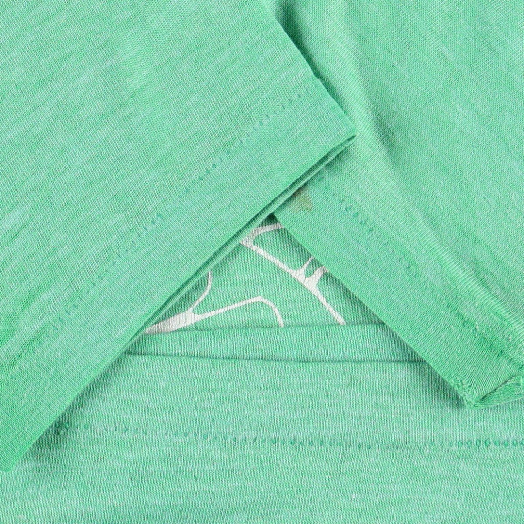 ~90'S Print T-shirt, Made in USA, Women's Size M (approx.), Vintage polyester green type Vintage Second Hand
